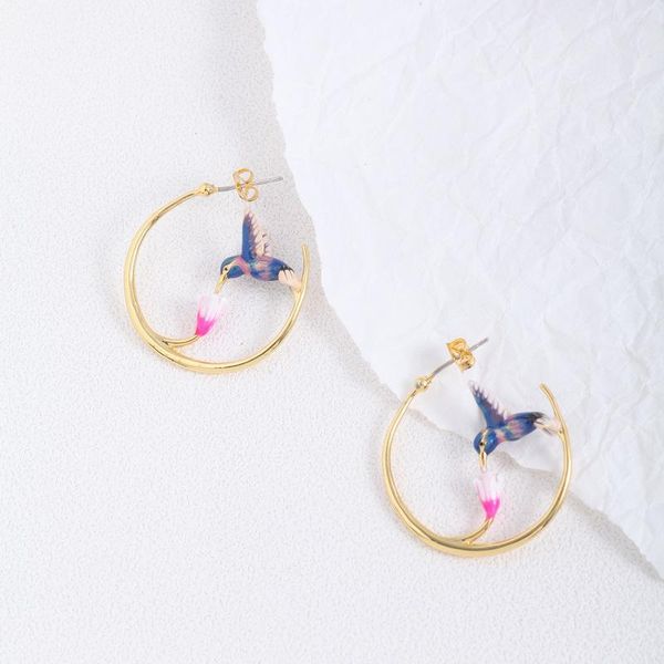 chains european and american colored enamel glaze three-dimensional hummingbird flowers graceful fashionable eardrop earring, Silver
chains european and american colored enamel glaze three-dimensional hummingbird flowers graceful fashionable eardrop earring, Silver