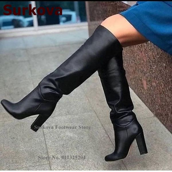 boots surkova black coffee matte leather chunky heel knee slip on loose concise dress shoes women gladiator fall winter footwear
boots surkova black coffee matte leather chunky heel knee slip on loose concise dress shoes women gladiator fall winter footwear