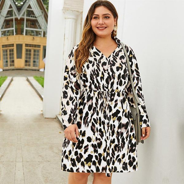 casual dresses spring summer 2021 fashion all match women's plus size v neck long sleeve medium leopard print 4xl dress for ladies, Black;gray
casual dresses spring summer 2021 fashion all match women's plus size v neck long sleeve medium leopard print 4xl dress for ladies, Black;gray