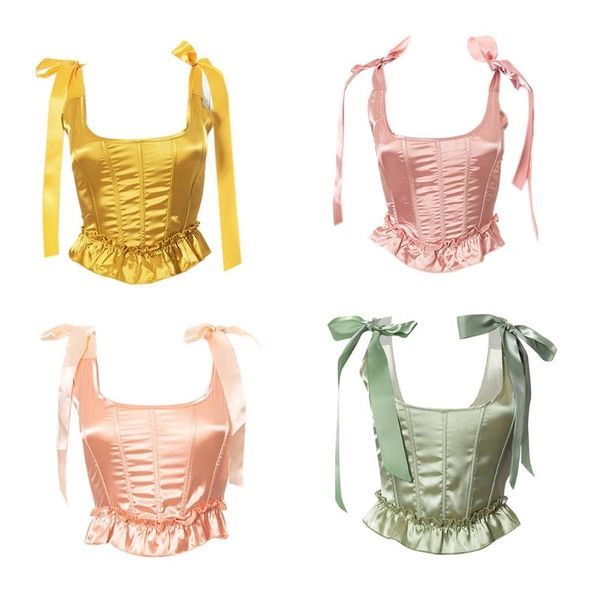 belts corset for women fashion satin bow tie strap solid green square collar patchwork sleeveless backless ribbons, Black;brown
belts corset for women fashion satin bow tie strap solid green square collar patchwork sleeveless backless ribbons, Black;brown