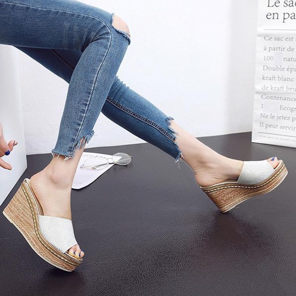 women sandals sequin slippers summer wedges super high heel shoes fashion casual female ladies non-slip beach slippers c#, Black
women sandals sequin slippers summer wedges super high heel shoes fashion casual female ladies non-slip beach slippers c#, Black