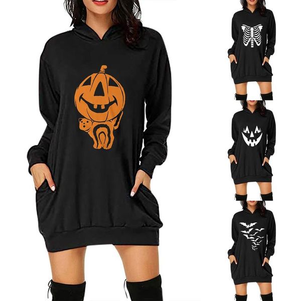 casual dresses halloween dress for women loose mid length hooded women's sweatshirt pumpkin plus size maxi vetement femme 2021, Black;gray
casual dresses halloween dress for women loose mid length hooded women's sweatshirt pumpkin plus size maxi vetement femme 2021, Black;gray