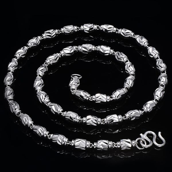 2021 new real 100% s925 sterling sier jewelry man necklace m /4mm/5mm /6mm olive bead fashionable sweater chain e7sa, Silver
2021 new real 100% s925 sterling sier jewelry man necklace m /4mm/5mm /6mm olive bead fashionable sweater chain e7sa, Silver