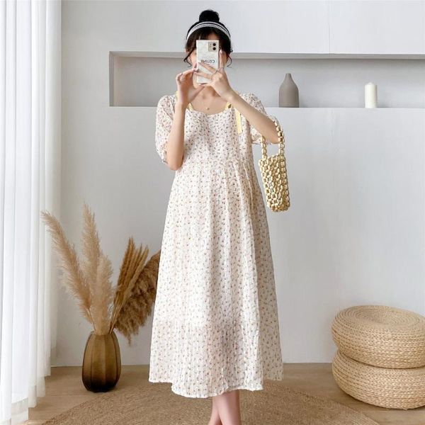 maternity dresses plus size summer chiffon floral dress beige square collar bo lacing sweet pregnant women long loose pregnancy dr, White
maternity dresses plus size summer chiffon floral dress beige square collar bo lacing sweet pregnant women long loose pregnancy dr, White