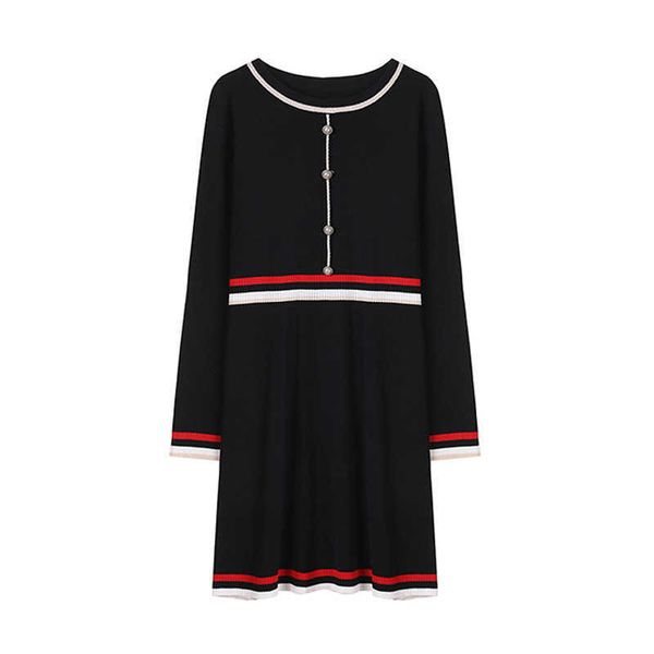 perhaps u black pink blue o neck full long sleeve knitted knee length button autumn winter dress elegant d1388 210529, Black;gray
perhaps u black pink blue o neck full long sleeve knitted knee length button autumn winter dress elegant d1388 210529, Black;gray