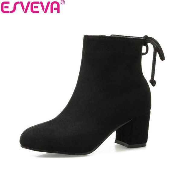 boots esveva 2021 women out door zippers square high heels ankle toe chunky short plush ladies shoes size 34-43, Black
boots esveva 2021 women out door zippers square high heels ankle toe chunky short plush ladies shoes size 34-43, Black
