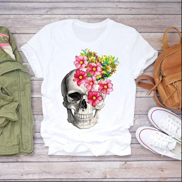 women skull 90s casual horror cute fashion print lady t shirts womens graphic t shirt ladies female tee t shirt, White
women skull 90s casual horror cute fashion print lady t shirts womens graphic t shirt ladies female tee t shirt, White