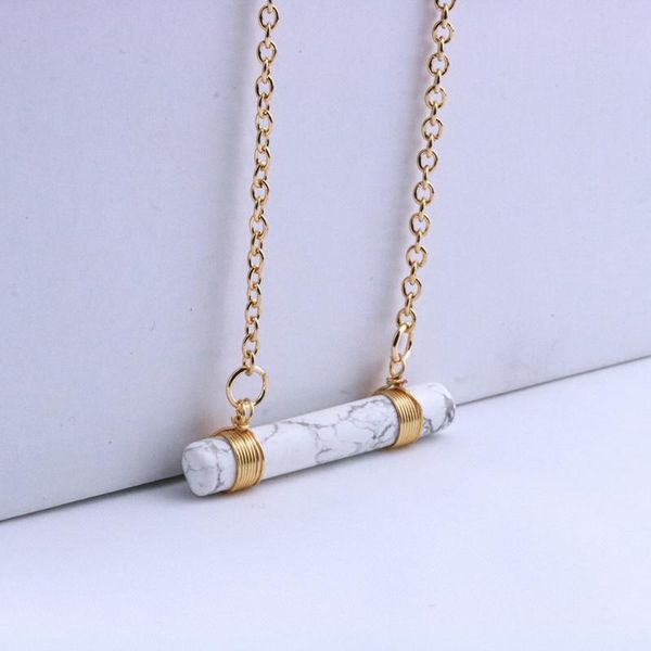 pendant necklaces pink quartz necklace cylinder natural stone gold color white kallaite for women jewelry, Silver
pendant necklaces pink quartz necklace cylinder natural stone gold color white kallaite for women jewelry, Silver
