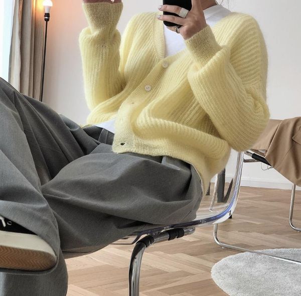 women's knits & tees korean spring autumn the mohair thin loose wild short wool knitted cardigan jacket sweaters women fashion streetwe, White
women's knits & tees korean spring autumn the mohair thin loose wild short wool knitted cardigan jacket sweaters women fashion streetwe, White