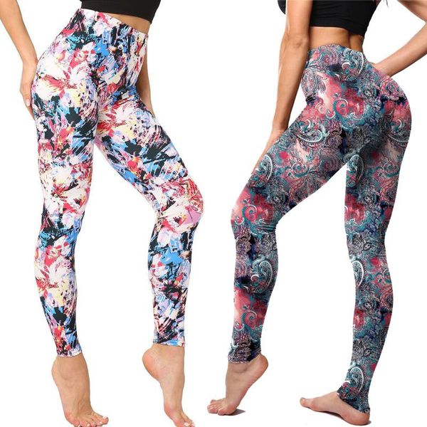 women's leggings sport women fitness classic retro color floral graffiti print high waist active pants spodnie damskie, Black
women's leggings sport women fitness classic retro color floral graffiti print high waist active pants spodnie damskie, Black