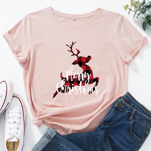 women's t-shirt christmas printed round neck shirts short sleeve women streetwear female casual tee shirt, White
women's t-shirt christmas printed round neck shirts short sleeve women streetwear female casual tee shirt, White