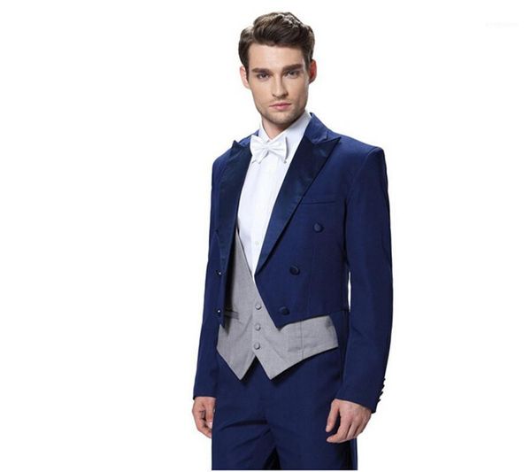 peaked lapel navy bule swallow tailed coat fashion terno masculino 3 pieces(jacket pant vesttie) handsome suits men's & blazers, White;black
peaked lapel navy bule swallow tailed coat fashion terno masculino 3 pieces(jacket pant vesttie) handsome suits men's & blazers, White;black