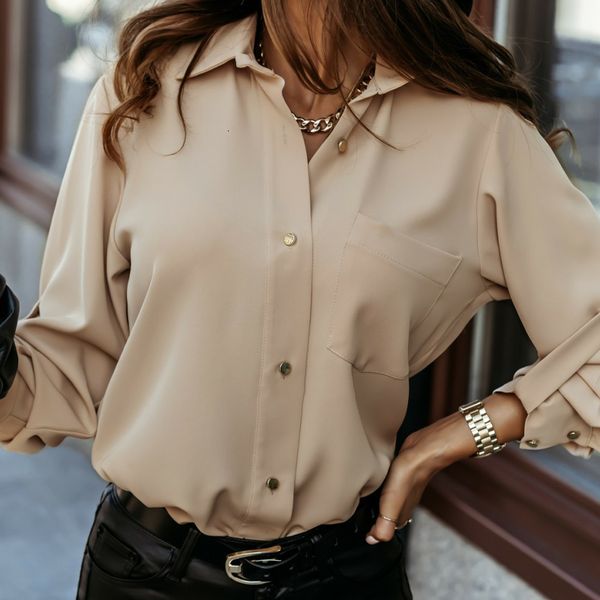 2021 new ol office women blouse elegant turn-down collar long sleeve lace up button shirt ladies casual solid puls size autumn 5j12, White
2021 new ol office women blouse elegant turn-down collar long sleeve lace up button shirt ladies casual solid puls size autumn 5j12, White
