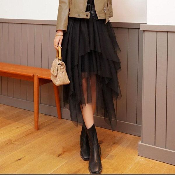 skirts summer black real leather ball gown women high waist irregular female lace patchwork mid calf faldas mujer
skirts summer black real leather ball gown women high waist irregular female lace patchwork mid calf faldas mujer