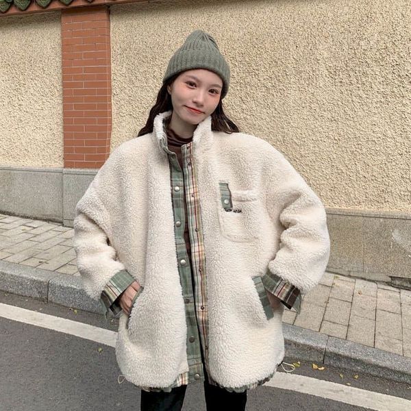 women's fur & faux jaqueta de algodão , jaqueta inverno estilo coreana, solta, plus size, veludo, com gola alta, vintage, para har, Black
women's fur & faux jaqueta de algodão , jaqueta inverno estilo coreana, solta, plus size, veludo, com gola alta, vintage, para har, Black