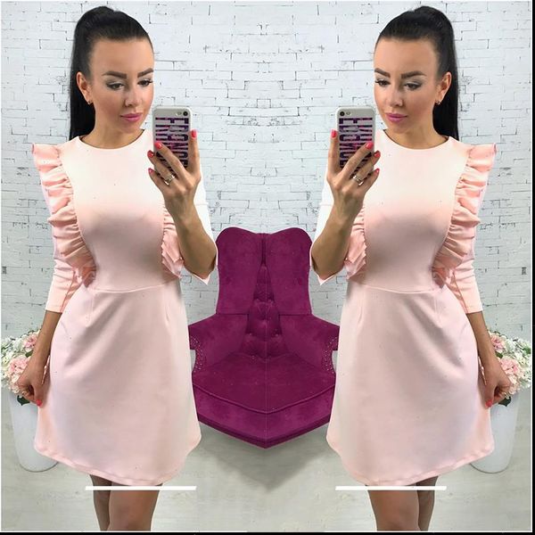 spring summer elegant club bodycon mini dresses womens back long zip ruffles casual party stretch slim soft dress, Black;gray
spring summer elegant club bodycon mini dresses womens back long zip ruffles casual party stretch slim soft dress, Black;gray