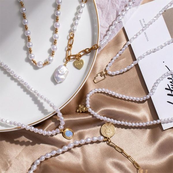 pendant necklaces fnio women's neck chain kpop pearl choker necklace gold color goth chocker jewelry on the 2021 collar for girl, Silver
pendant necklaces fnio women's neck chain kpop pearl choker necklace gold color goth chocker jewelry on the 2021 collar for girl, Silver