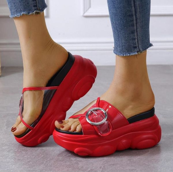 slippers red ladies sandals 34-41shoes women 8cm height wedge fashion shoes woman flat platform thick bottom summer, Black
slippers red ladies sandals 34-41shoes women 8cm height wedge fashion shoes woman flat platform thick bottom summer, Black