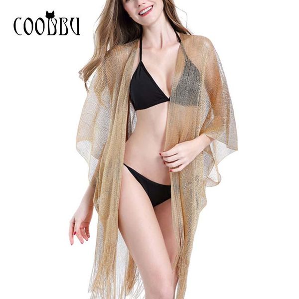 women's swimwear coobbu 2021 gold loose tassel beach dress wrap summer sarongs solid swimsuit women beachwear tunic cover ups, White;black
women's swimwear coobbu 2021 gold loose tassel beach dress wrap summer sarongs solid swimsuit women beachwear tunic cover ups, White;black