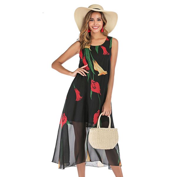 2021 new chiffon fashion sleeveless women party es vestidos robe femme vestido de festa clothes elegant summer 85fv, Black;gray
2021 new chiffon fashion sleeveless women party es vestidos robe femme vestido de festa clothes elegant summer 85fv, Black;gray