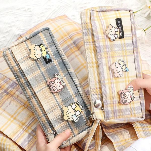 pencil cases grid ins salt series large-capacity canvas case, simple student's double-layer storage bag, high-value stationery box
pencil cases grid ins salt series large-capacity canvas case, simple student's double-layer storage bag, high-value stationery box