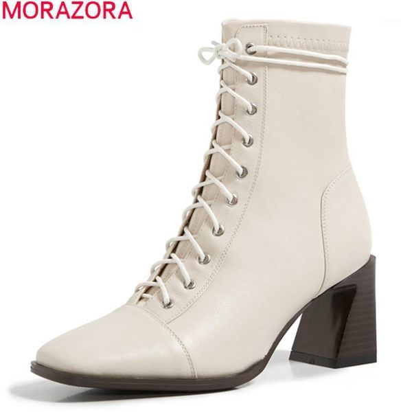 boots morazora 2021 genuine leather high heels square toe autumn winter women fashion lace up ankle black1, Black
boots morazora 2021 genuine leather high heels square toe autumn winter women fashion lace up ankle black1, Black