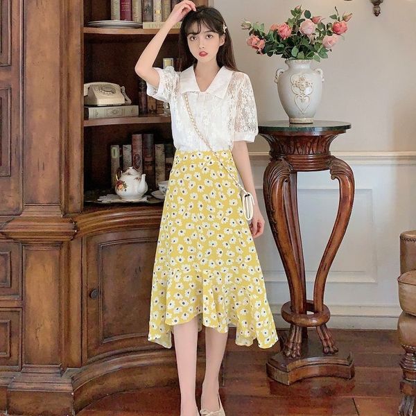new fashion summer 2 piece defines female yellow turn-down floral collar loop printed t-shirt + chiffon midi skirt h01 suits yhqn, Black;gray
new fashion summer 2 piece defines female yellow turn-down floral collar loop printed t-shirt + chiffon midi skirt h01 suits yhqn, Black;gray