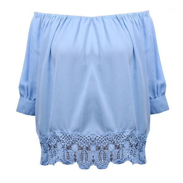 women's blouses & shirts fashion womens ladies summer lace off-shoulder casual crop clothes, White
women's blouses & shirts fashion womens ladies summer lace off-shoulder casual crop clothes, White