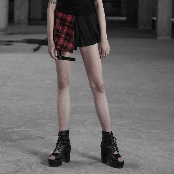 skirts punkrave women's punk lattice asymmetrical hemhalf skirt daily casual high waist mini, Black
skirts punkrave women's punk lattice asymmetrical hemhalf skirt daily casual high waist mini, Black