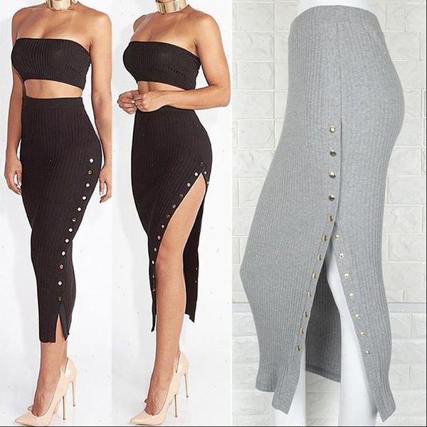 straight slim side slit knitting button decor bodycon ladies office wear long skirt women elegant elastic high waist skirts, Black
straight slim side slit knitting button decor bodycon ladies office wear long skirt women elegant elastic high waist skirts, Black