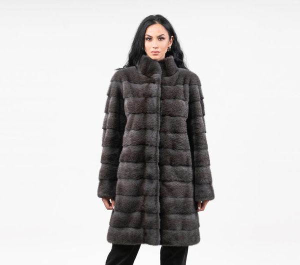 women's fur & faux real natural mink coat women winter long jacket detachable sleeve adjustable clothes length customized, Black
women's fur & faux real natural mink coat women winter long jacket detachable sleeve adjustable clothes length customized, Black