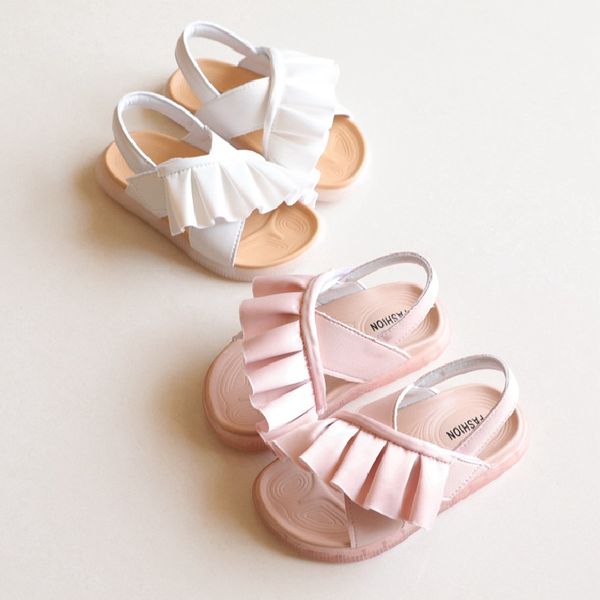 sandals girls white pink black children summer shoes kids sandals quality leather ruffle princess shoes baby girls sandals, Black;red
sandals girls white pink black children summer shoes kids sandals quality leather ruffle princess shoes baby girls sandals, Black;red