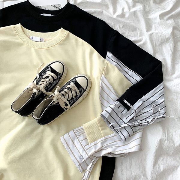 2021 new mooirue spring fashion women sweatshirt patchwork shirts sleeve fake two-piece beige black 0ebg
2021 new mooirue spring fashion women sweatshirt patchwork shirts sleeve fake two-piece beige black 0ebg