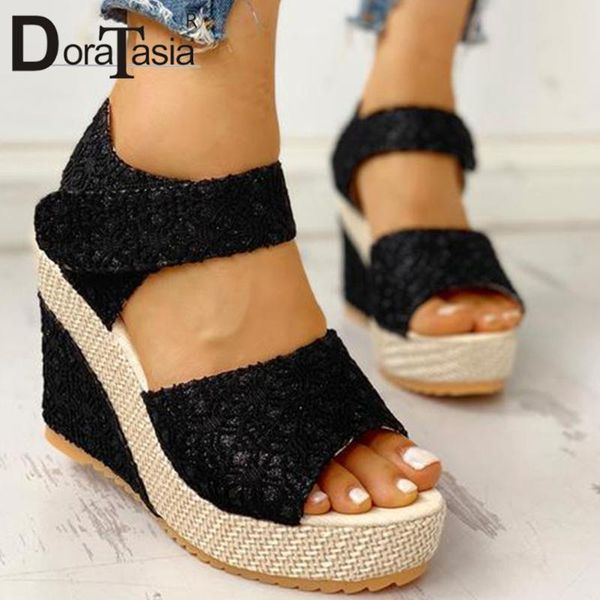 doratasia new fashion ins female platform sandals wedges high heels summer sandals women casual party beach shoes woman, Black
doratasia new fashion ins female platform sandals wedges high heels summer sandals women casual party beach shoes woman, Black
