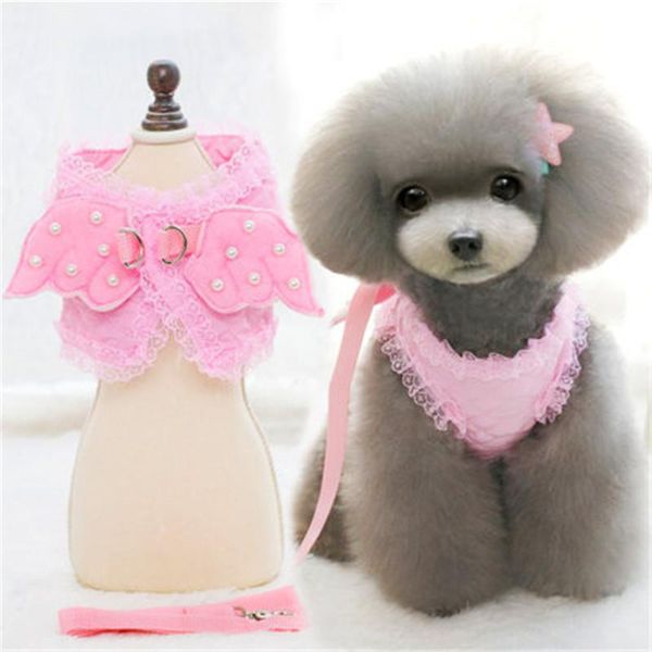 dog collars & leashes fashion cute cloth harnesses lovely pearl angel chest back wings for small with traction belt pet supplies (pink,white
dog collars & leashes fashion cute cloth harnesses lovely pearl angel chest back wings for small with traction belt pet supplies (pink,white