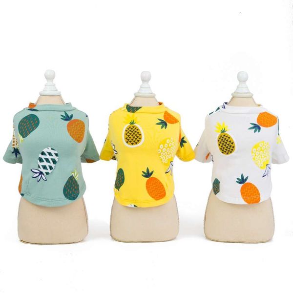dog apparel pet clothing dog spring summer pet pineapple t-shirt