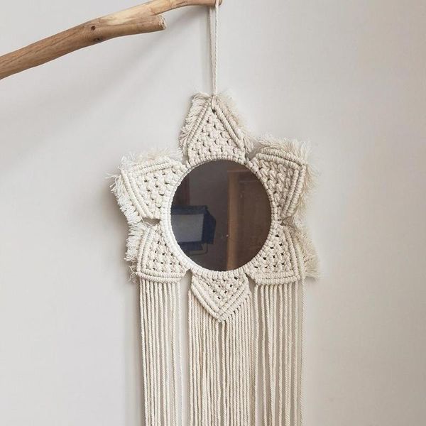 mirrors tassel wall-mounted mirror hand-woven lace wall hanging hairpin storage for living room bedroom bathroom dormitory decor
mirrors tassel wall-mounted mirror hand-woven lace wall hanging hairpin storage for living room bedroom bathroom dormitory decor