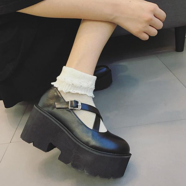 dress shoes chunky heel platform mary jane women round toe cross-tied high heels pumps black punk goth
dress shoes chunky heel platform mary jane women round toe cross-tied high heels pumps black punk goth