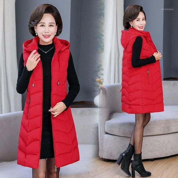 women's vests middle-aged mother winter thick parka hooded women vest cotton sleeveless long coat plus size 6xl casual waistcoat mujer, Black;white
women's vests middle-aged mother winter thick parka hooded women vest cotton sleeveless long coat plus size 6xl casual waistcoat mujer, Black;white