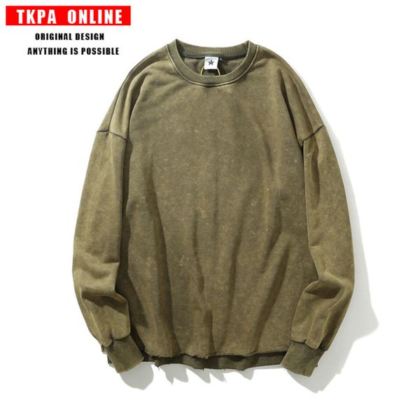 tkpa autumn and winter high street men's sweater chaopai washed and worn loose shoulder sleeve round collar men's sweater, Black
tkpa autumn and winter high street men's sweater chaopai washed and worn loose shoulder sleeve round collar men's sweater, Black