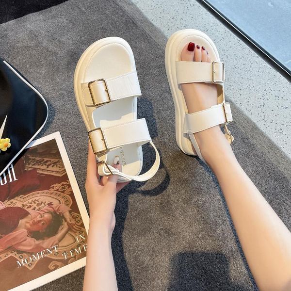 dress shoes 2021 fashion woman metal buckle sandals summer female leisure flats white black high platform women open toe
dress shoes 2021 fashion woman metal buckle sandals summer female leisure flats white black high platform women open toe