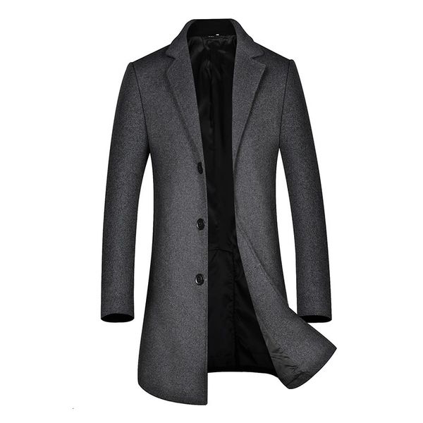 men's wool autumn winter woolen coats of men thin business trench coat jacket outerwear clothes tms1, Black
men's wool autumn winter woolen coats of men thin business trench coat jacket outerwear clothes tms1, Black