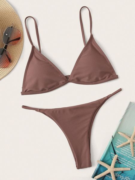 triangle thong bikini swimsuit w05w#, White;black 
triangle thong bikini swimsuit w05w#, White;black