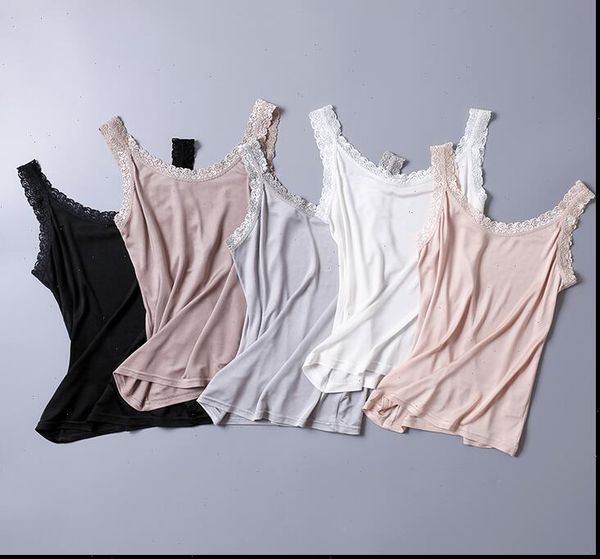 tank 100% silk knit lace camisole tank vest shirt sleepwear spaghetti strap sg312, White
tank 100% silk knit lace camisole tank vest shirt sleepwear spaghetti strap sg312, White