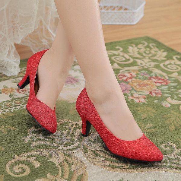 dress shoes round head low-ladies single stiletto heels large size wedding wear-resistant breathable women, Black
dress shoes round head low-ladies single stiletto heels large size wedding wear-resistant breathable women, Black