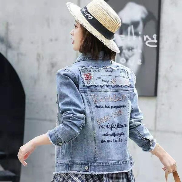 women's jackets short denim jacket women 2021 spring and autumn slim-fit embroidered wild fashion blue female coat clothing, Black;brown
women's jackets short denim jacket women 2021 spring and autumn slim-fit embroidered wild fashion blue female coat clothing, Black;brown
