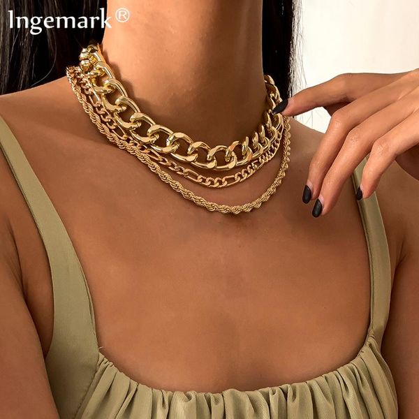 pendant necklaces vintage cuban curb chunky chain necklace steampunk for women men gothic multilayer big thick neck jewelry accessories, Silver
pendant necklaces vintage cuban curb chunky chain necklace steampunk for women men gothic multilayer big thick neck jewelry accessories, Silver