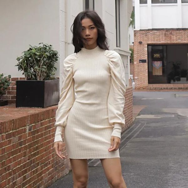 casual dresses foridol half high collar puff sleeve knitted sweater dress women vintage office ladies midi autumn winter, Black;gray
casual dresses foridol half high collar puff sleeve knitted sweater dress women vintage office ladies midi autumn winter, Black;gray