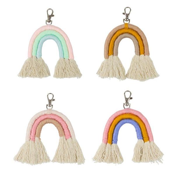 keychains rainbow tassel ornament keychain handmade weaving wall hanging pendant kids baby room decoration po props, Silver
keychains rainbow tassel ornament keychain handmade weaving wall hanging pendant kids baby room decoration po props, Silver