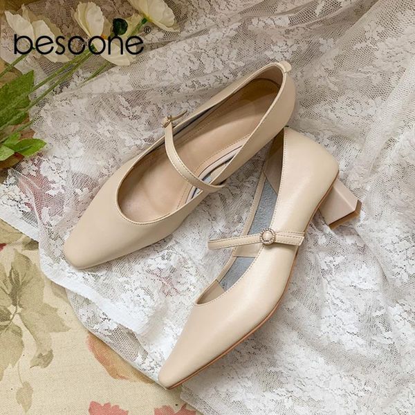 dress shoes bescone casual pumps handmade one word with buckle strange style square toe high heel office commute bo807, Black
dress shoes bescone casual pumps handmade one word with buckle strange style square toe high heel office commute bo807, Black